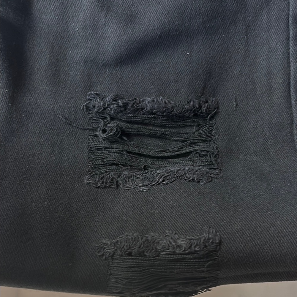 Black Distressed Jeans - Picture 2 of 5